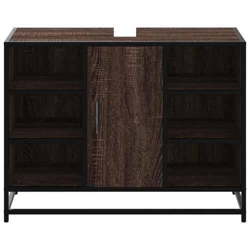 Kupaonski ormarić za Lavabo - Umivaonik boja hrasta 80x33x60 cm drveni - Smeđi hrast 1 Cijena