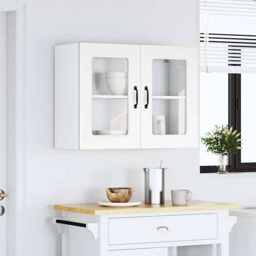 Kuhinjski zidni ormarić sa staklenim vratima Kalmar drveni - Bijela 80 x 31 x 60 cm 1 1x wall glass cabinet (2 doors) Cijena