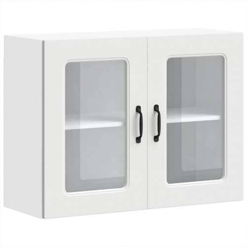 Kuhinjski zidni ormarić sa staklenim vratima Kalmar drveni - Bijela 80 x 31 x 60 cm 1 1x wall glass cabinet (2 doors) Cijena