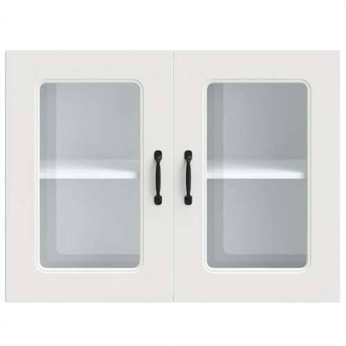 Kuhinjski zidni ormarić sa staklenim vratima Kalmar drveni - Bijela 80 x 31 x 60 cm 1 1x wall glass cabinet (2 doors) Cijena