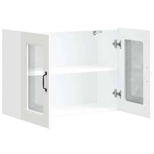 Kuhinjski zidni ormarić sa staklenim vratima Kalmar drveni - Bijela 80 x 31 x 60 cm 1 1x wall glass cabinet (2 doors) Cijena