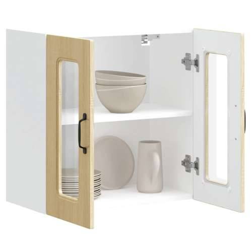 Kuhinjski zidni ormarić sa staklenim vratima Kalmar drveni - sonoma hrast 60 x 31 x 60 cm 1 1x wall glass cabinet (2 doors) Cijena