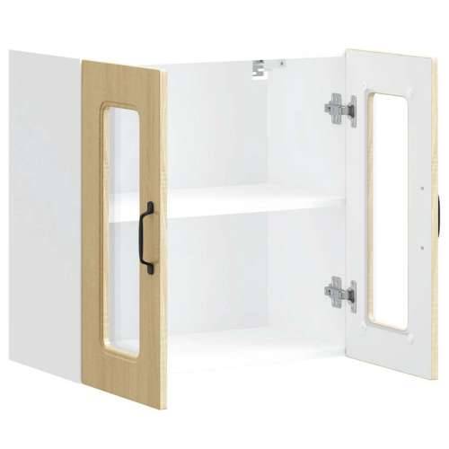 Kuhinjski zidni ormarić sa staklenim vratima Kalmar drveni - sonoma hrast 60 x 31 x 60 cm 1 1x wall glass cabinet (2 doors) Cijena