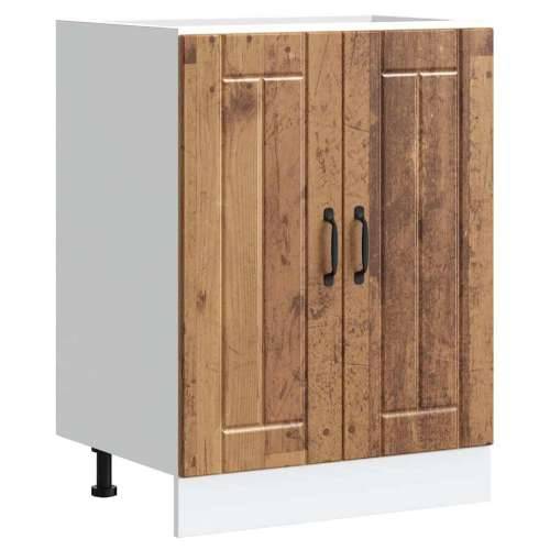 Donji ormarić za Lavabo - Umivaonik Lucca boja drva konstruirano drvo - Staro drvo 60 x 46 x 81.5 cm 1 1x bottom cabinet (2 door Cijena