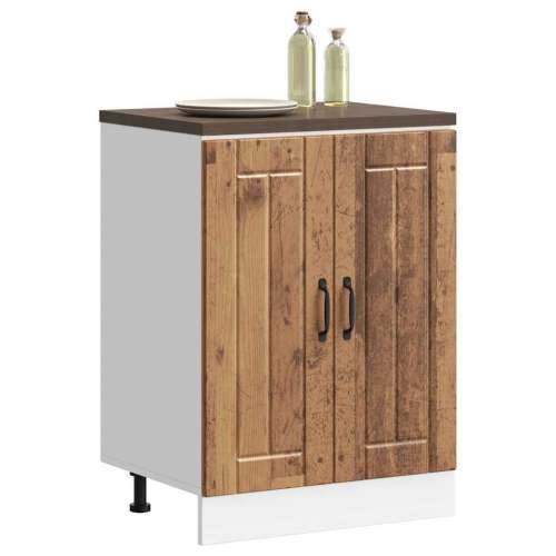 Donji ormarić za Lavabo - Umivaonik Lucca boja drva konstruirano drvo - Staro drvo 60 x 46 x 81.5 cm 1 1x bottom cabinet (2 door Cijena