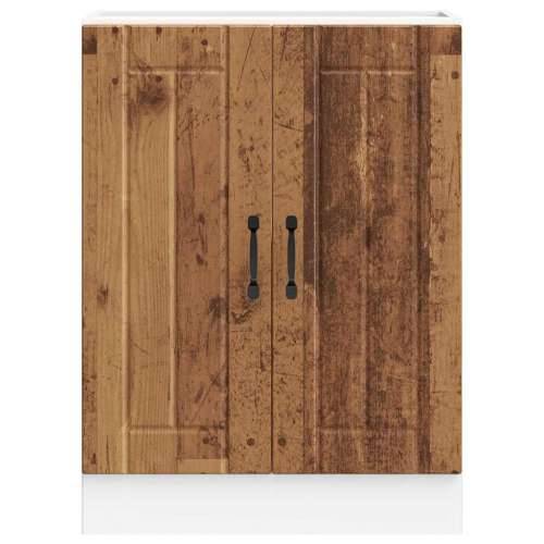 Donji ormarić za Lavabo - Umivaonik Lucca boja drva konstruirano drvo - Staro drvo 60 x 46 x 81.5 cm 1 1x bottom cabinet (2 door Cijena