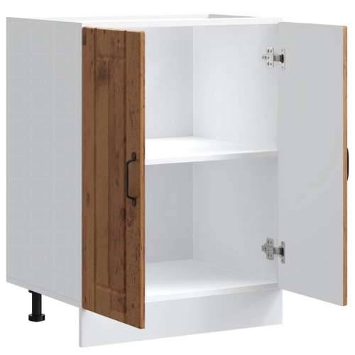 Donji ormarić za Lavabo - Umivaonik Lucca boja drva konstruirano drvo - Staro drvo 60 x 46 x 81.5 cm 1 1x bottom cabinet (2 door Cijena