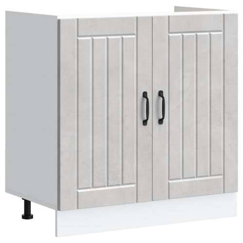 Donji ormarić za Lavabo - Umivaonik Lucca boja betona konstruirano drvo - Beton siva 80 x 46 x 81.5 cm 1 1x bottom cabinet (2 do Cijena