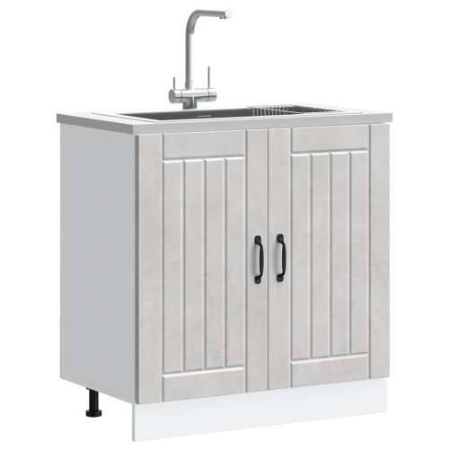 Donji ormarić za Lavabo - Umivaonik Lucca boja betona konstruirano drvo - Beton siva 80 x 46 x 81.5 cm 1 1x bottom cabinet (2 do Cijena