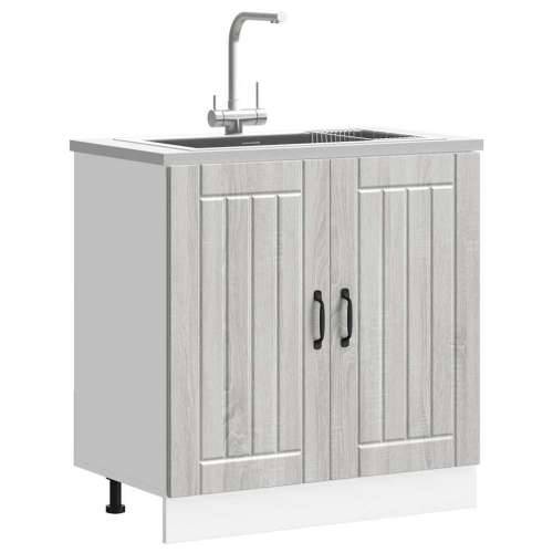 Donji ormarić za Lavabo - Umivaonik Lucca boja hrasta konstruirano drvo - Sivi hrast sonoma 1 1 x donji ormarić (2 vrata) 80 cm Cijena