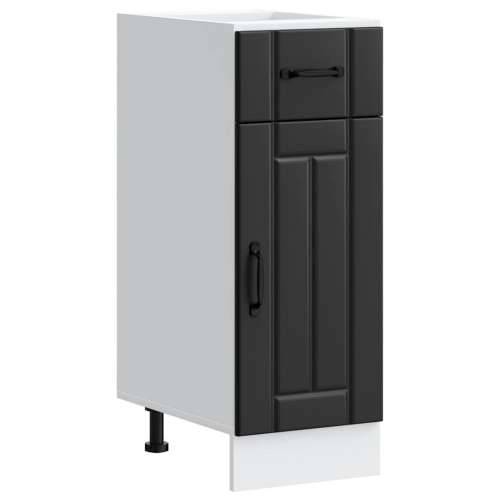 Donji kuhinjski ormarić Lucca crni konstruirano drvo - Crna 30 x 46 x 81.5 cm 1 1x bottom cabinet (1 door 1 drawer) Cijena