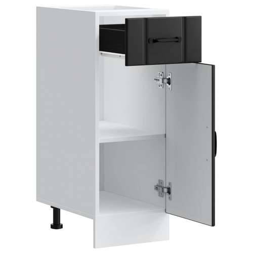 Donji kuhinjski ormarić Lucca crni konstruirano drvo - Crna 30 x 46 x 81.5 cm 1 1x bottom cabinet (1 door 1 drawer) Cijena