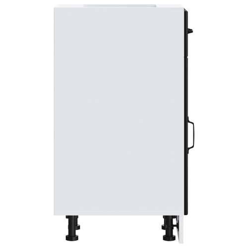 Donji kuhinjski ormarić Lucca crni konstruirano drvo - Crna 30 x 46 x 81.5 cm 1 1x bottom cabinet (1 door 1 drawer) Cijena