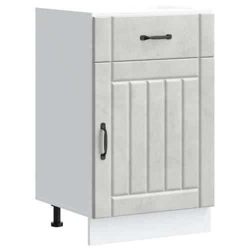 Donji kuhinjski ormarić Lucca boja betona konstruirano drvo - Beton siva 50 x 46 x 81.5 cm 1 1x bottom cabinet (1 door 1 drawer) Cijena