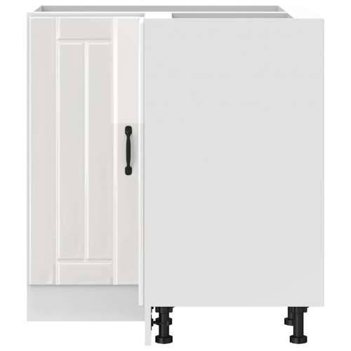 Kuhinjski kutni donji ormarić Lucca sjaj bijeli drveni - Beton siva 75.5 x 75.5 x 81.5 cm 1 1x corner bottom cabinet (2 doors) Cijena