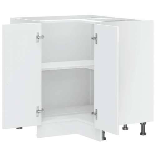 Kuhinjski kutni donji ormarić Lucca sjaj bijeli drveni - Beton siva 75.5 x 75.5 x 81.5 cm 1 1x corner bottom cabinet (2 doors) Cijena
