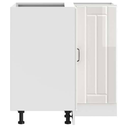 Kuhinjski kutni donji ormarić Lucca sjaj bijeli drveni - Beton siva 75.5 x 75.5 x 81.5 cm 1 1x corner bottom cabinet (2 doors) Cijena