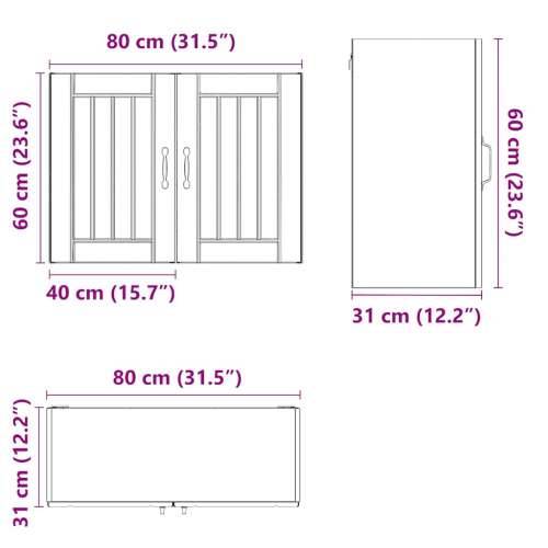 Kuhinjski zidni ormarić Lucca bijeli konstruirano drvo - Bijela 1 1 x zidni ormarić (2 vrata) 80 cm Cijena