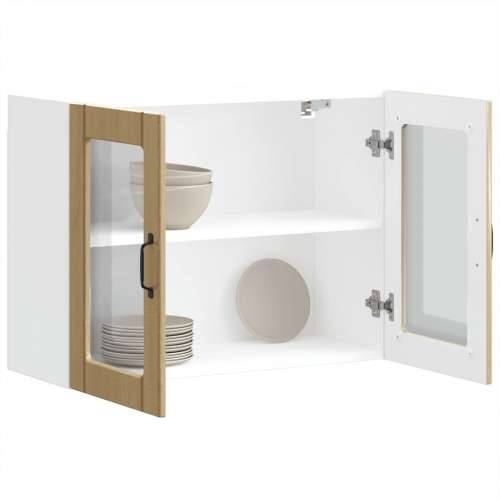 Kuhinjski zidni ormarić sa staklenim vratima Lucca boja hrasta - sonoma hrast 1 1 x zidni stakleni ormarić (2 vrata) 80 cm Cijena