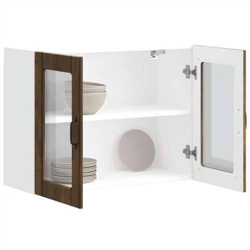 Kuhinjski zidni ormarić sa staklenim vratima Lucca boja hrasta - Dimljeni hrast 80 x 31 x 60 cm 1 1x wall glass cabinet (2 doors Cijena