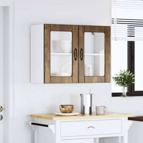 Kuhinjski zidni ormarić sa staklenim vratima Lucca boja hrasta - Dimljeni hrast 80 x 31 x 60 cm 1 1x wall glass cabinet (2 doors Cijena