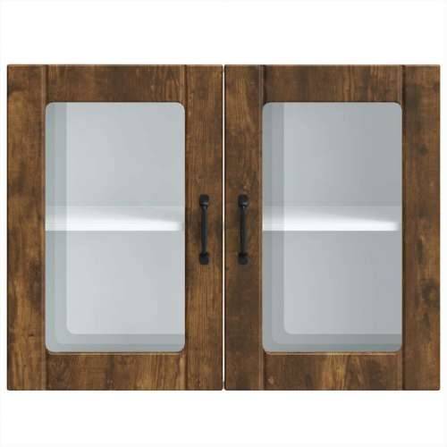 Kuhinjski zidni ormarić sa staklenim vratima Lucca boja hrasta - Dimljeni hrast 80 x 31 x 60 cm 1 1x wall glass cabinet (2 doors Cijena