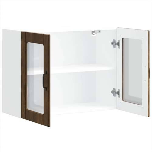 Kuhinjski zidni ormarić sa staklenim vratima Lucca boja hrasta - Dimljeni hrast 80 x 31 x 60 cm 1 1x wall glass cabinet (2 doors Cijena