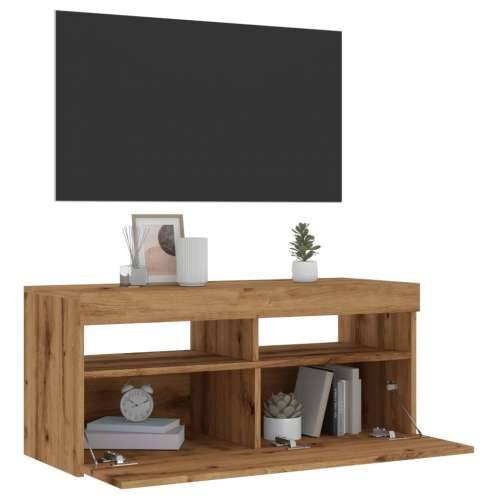 TV ormarić LED boja hrasta 90x35x40 cm konstruirano drvo - hrast artisan 1 90 cm Cijena