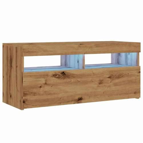 TV ormarić LED boja hrasta 90x35x40 cm konstruirano drvo - hrast artisan 1 90 cm Cijena