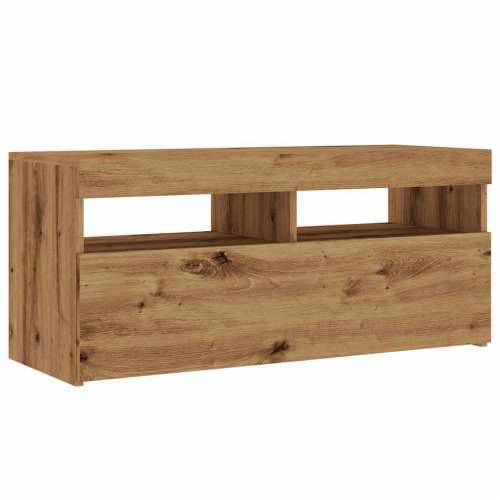 TV ormarić LED boja hrasta 90x35x40 cm konstruirano drvo - hrast artisan 1 90 cm Cijena
