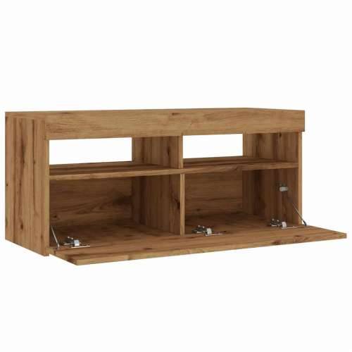 TV ormarić LED boja hrasta 90x35x40 cm konstruirano drvo - hrast artisan 1 90 cm Cijena