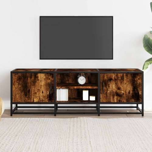 TV ormarić dimljeni hrast 120x35x41cm konstruirano drvo i metal - Dimljeni hrast 1 120 cm Cijena