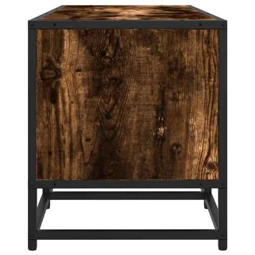 TV ormarić dimljeni hrast 120x35x41cm konstruirano drvo i metal - Dimljeni hrast 1 120 cm Cijena