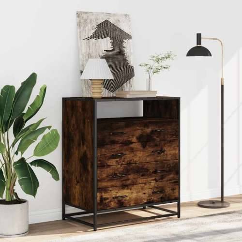 Ormar s ladicama dimljeni hrast 70x41x83,5 cm konstruirano drvo - Dimljeni hrast 1 Cijena