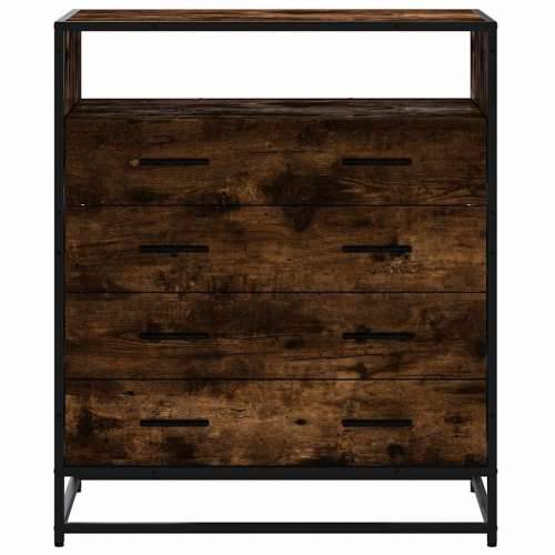 Ormar s ladicama dimljeni hrast 70x41x83,5 cm konstruirano drvo - Dimljeni hrast 1 Cijena
