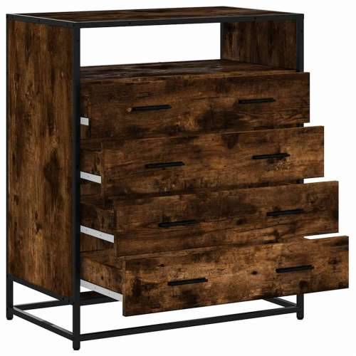 Ormar s ladicama dimljeni hrast 70x41x83,5 cm konstruirano drvo - Dimljeni hrast 1 Cijena