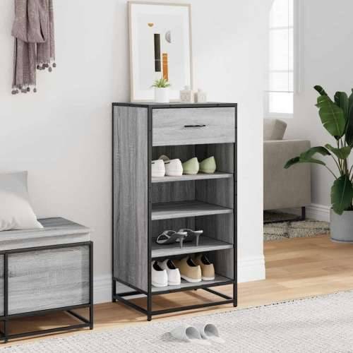 Stalak za cipele boja hrasta 48x38x97,5 cm konstruirano drvo - Sivi hrast sonoma 1 4 Cijena