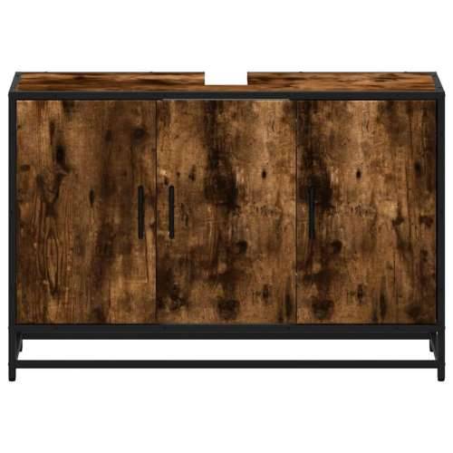 Kupaonski ormarić za Lavabo - Umivaonik boja hrasta 90x33x60 cm drveni - Dimljeni hrast 1 Cijena