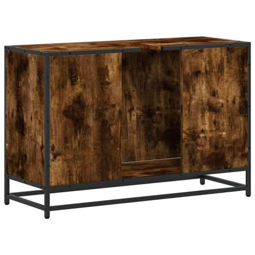 Kupaonski ormarić za Lavabo - Umivaonik boja hrasta 90x33x60 cm drveni - Dimljeni hrast 1 Cijena