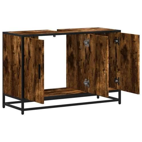 Kupaonski ormarić za Lavabo - Umivaonik boja hrasta 90x33x60 cm drveni - Dimljeni hrast 1 Cijena