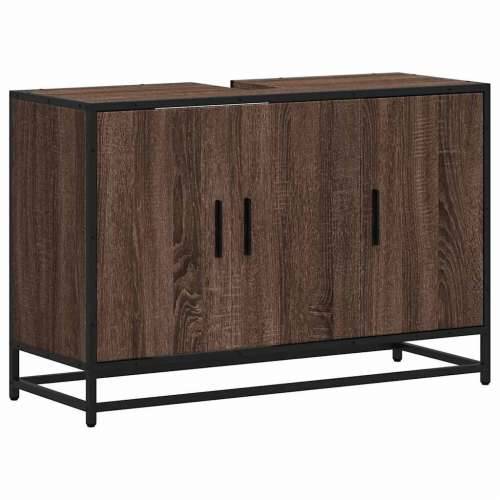 Kupaonski ormarić za Lavabo - Umivaonik boja hrasta 90x33x60 cm drveni - Smeđi hrast 1 Cijena