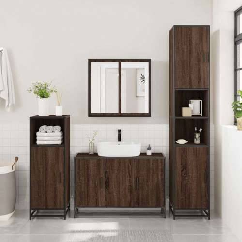 Kupaonski ormarić za Lavabo - Umivaonik boja hrasta 90x33x60 cm drveni - Smeđi hrast 1 Cijena
