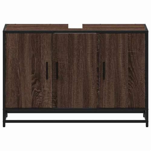 Kupaonski ormarić za Lavabo - Umivaonik boja hrasta 90x33x60 cm drveni - Smeđi hrast 1 Cijena
