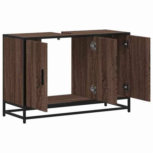 Kupaonski ormarić za Lavabo - Umivaonik boja hrasta 90x33x60 cm drveni - Smeđi hrast 1 Cijena