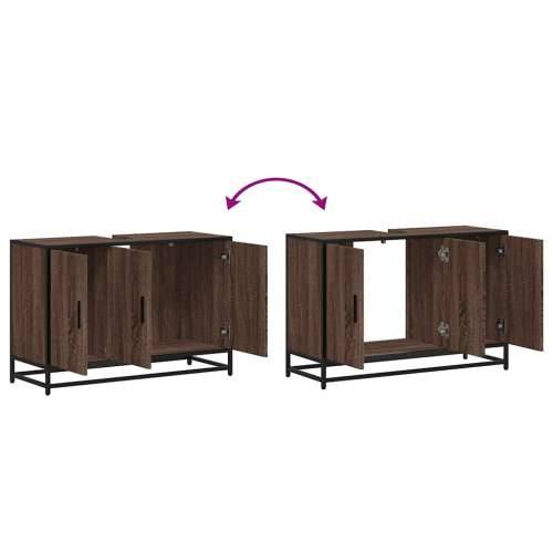 Kupaonski ormarić za Lavabo - Umivaonik boja hrasta 90x33x60 cm drveni - Smeđi hrast 1 Cijena