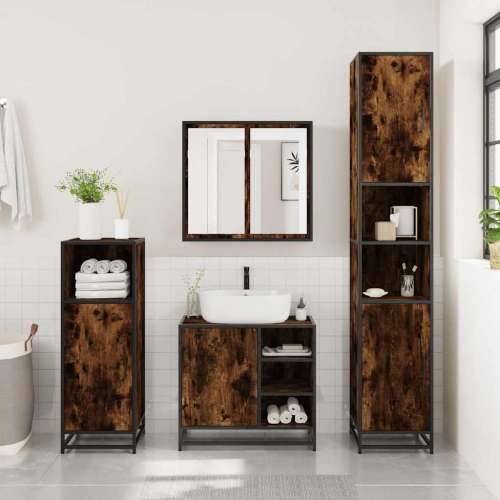 Kupaonski ormarić za Lavabo - Umivaonik dimljeni hrast 65x33x60 cm - Dimljeni hrast 1 Cijena