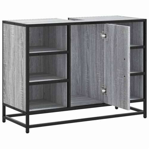 Kupaonski ormarić za Lavabo - Umivaonik boja hrasta 80x33x60 cm drveni - Sivi hrast sonoma 1 Cijena