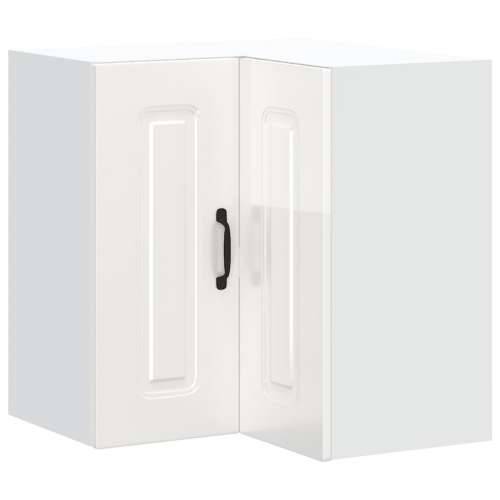 Kuhinjski zidni kutni ormarić Kalmar sjaj bijeli drveni - Beton siva 57 x 57 x 60 cm 1 1x wall corner cabinet Cijena