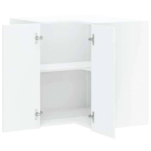 Kuhinjski zidni kutni ormarić Kalmar sjaj bijeli drveni - Beton siva 57 x 57 x 60 cm 1 1x wall corner cabinet Cijena