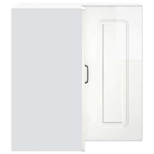 Kuhinjski zidni kutni ormarić Kalmar sjaj bijeli drveni - Beton siva 57 x 57 x 60 cm 1 1x wall corner cabinet Cijena